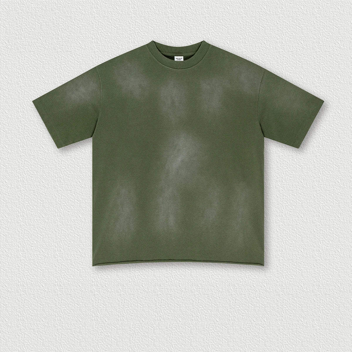 285 Grams 100% Cotton Heavy Weight Plain-patterned Shoulder-loose Rolled-up Short-sleeved Monkey Washed Oversize TShirt
