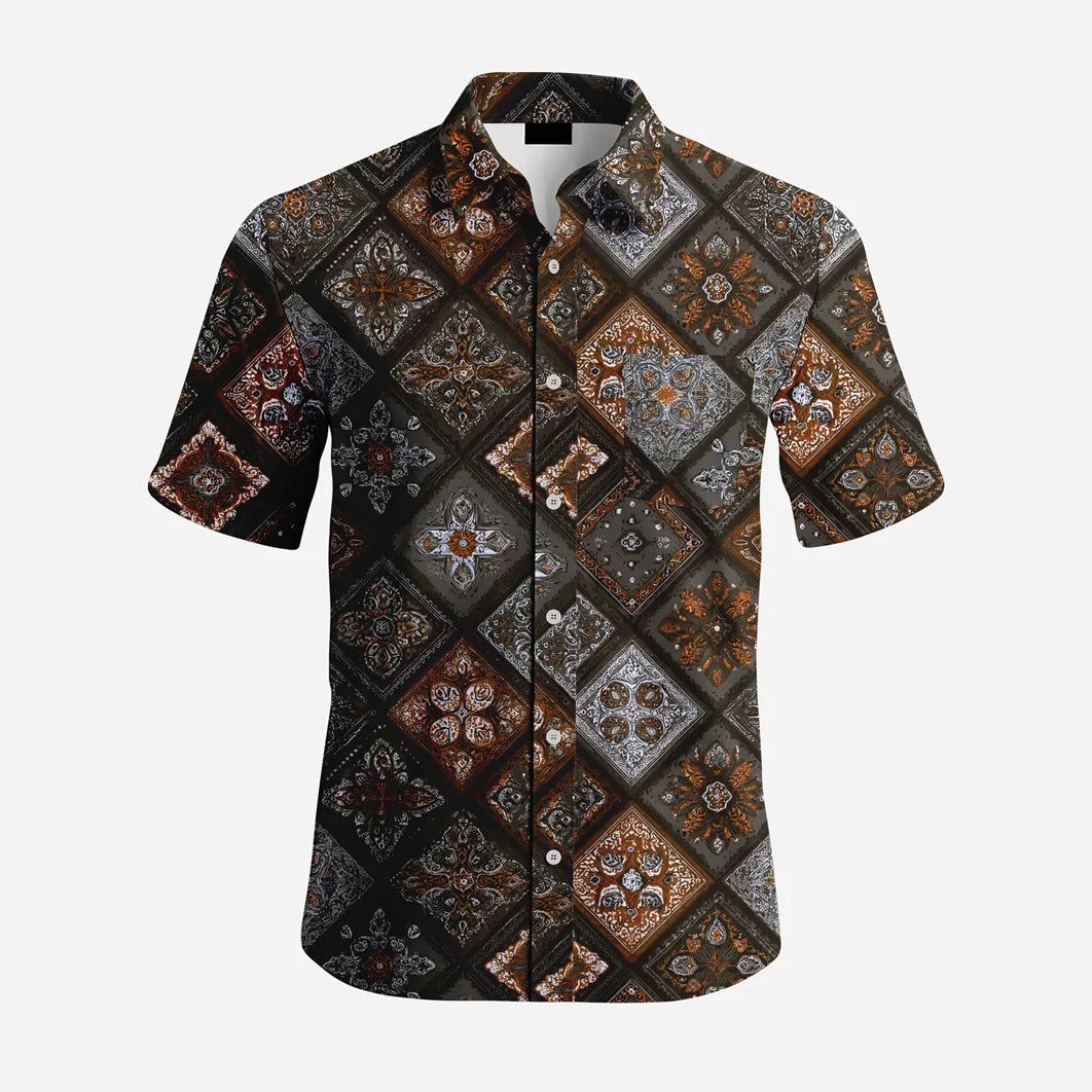 Custom Professional 100% Polyester Hawaiian Shirts Breathable Summer Fashion Beach Shirt