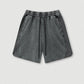 330G 100% Cotton Custom logo High Street Batik Washed Old Men's Shorts Loose Mid-Pants Men Fashion Brand Casual Shorts