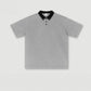 285G 100 Cotton Heavy Weight Retro POLO Shirt Men's T-shirt Loose Contrasting Color Lapel Short-sleeved T-shirt for Men
