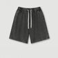 285G 330G 100% Cotton Custom Logo American Trendy Brand Short Sleeve Shorts Suit T-shirt Washed Two-piece Set