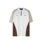 165G Cycling Zipper T-shirt Spring and Summer New Product Cool Pearl Outdoor Sports Contrasting Color Tailoring Short Sleeves