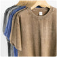 Washed Distressed 230g Heavyweight Cotton Short Sleeved T-shirt Versatile Men Summer Solid Color Loose T-shirt for Men