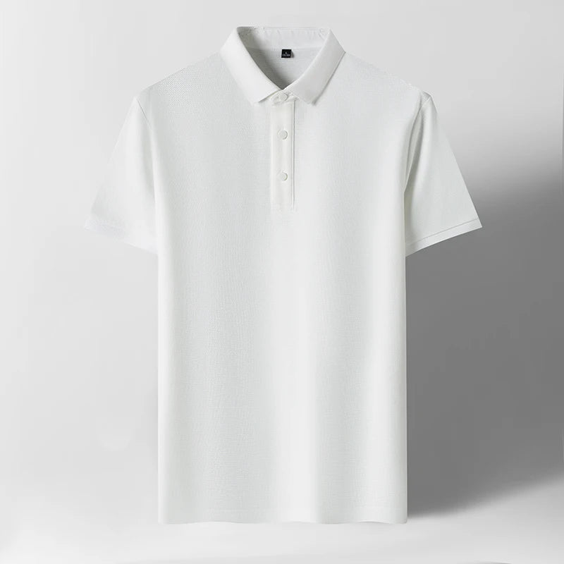 Man Quick Dry Polo Shirts Custom Logo Stiff Collar with Funny Pattern Polyester Cotton Material Quick Delivery Golf Shirts