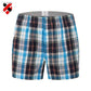 Men's Plaid Print Boxer Shorts 100% Polyester Soft Stretchy Blended Woven Elastic Plus Size Drawstring Men's Shorts