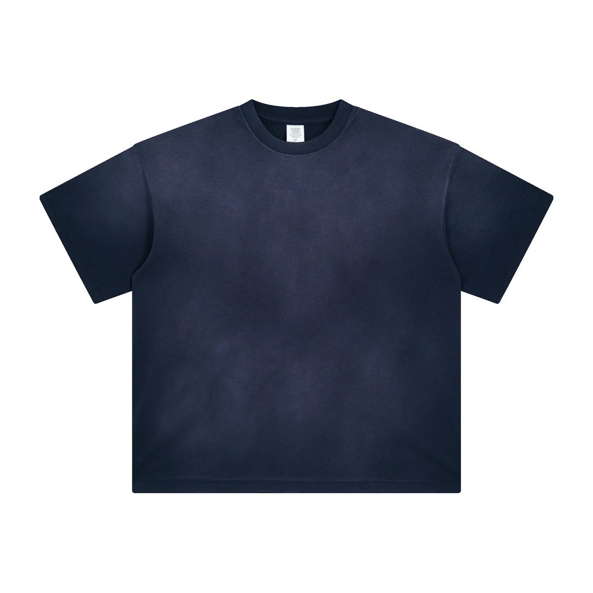Men' Summer New Stitching Short Sleeve 260g Washed to Make Daily White Shirt Men's American Retro Pure Cotton Short Tshirt