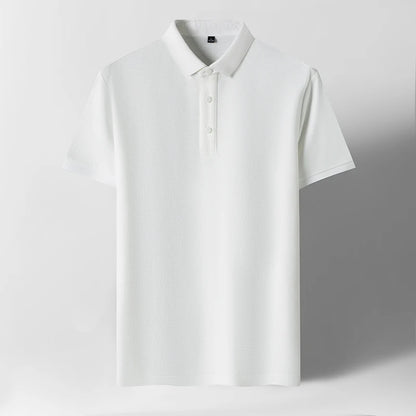 Man Quick Dry Polo Shirts Custom Logo Stiff Collar with Funny Pattern Polyester Cotton Material Quick Delivery Golf Shirts