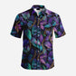 Men's Hawaiian Shirt Print Loose Fit Short Sleeve Casual Button Down Holiday Beach Shirt with Pocket for Summer