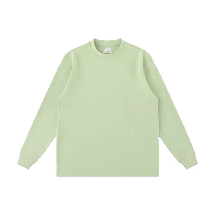 OEM/ODM Custom LOGO High Quality Blank Loose Bottom Casual T-shirt Versatile Streetwear Long Sleeve 260g Over-sized Sweater