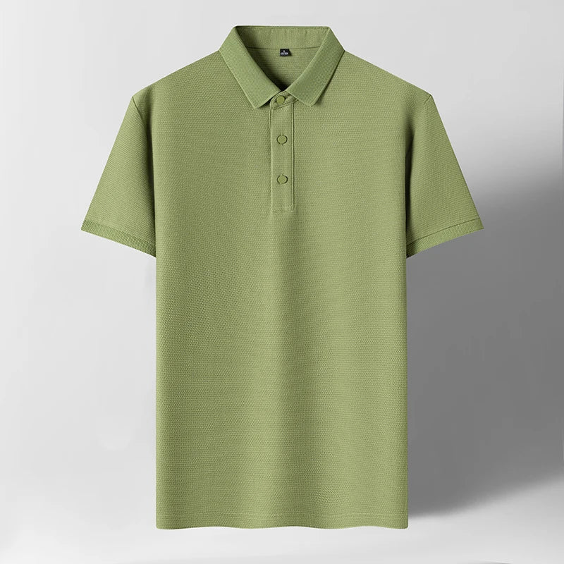Man Quick Dry Polo Shirts Custom Logo Stiff Collar with Funny Pattern Polyester Cotton Material Quick Delivery Golf Shirts