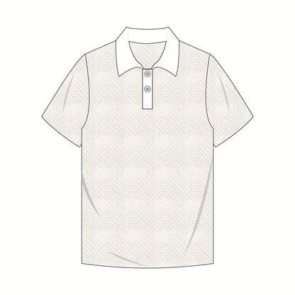 Men's High Quality Business Casual Short-Sleeve Polo Shirt Summer Print Patchwork Embroidery Button Decoration Polo Shirt