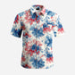 Men's Hawaiian Shirt Print Loose Fit Short Sleeve Casual Button Down Holiday Beach Shirt with Pocket for Summer