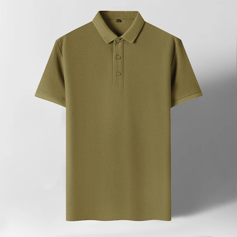 Man Quick Dry Polo Shirts Custom Logo Stiff Collar with Funny Pattern Polyester Cotton Material Quick Delivery Golf Shirts