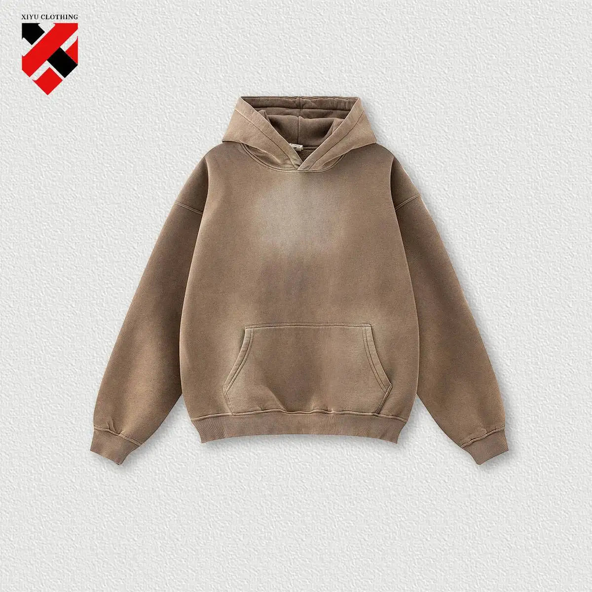 360G Cotton Polyester Autumn and Winter Youth Loose Basic Style Sports Knitted Fashion Casual Hoodie Suit for Men