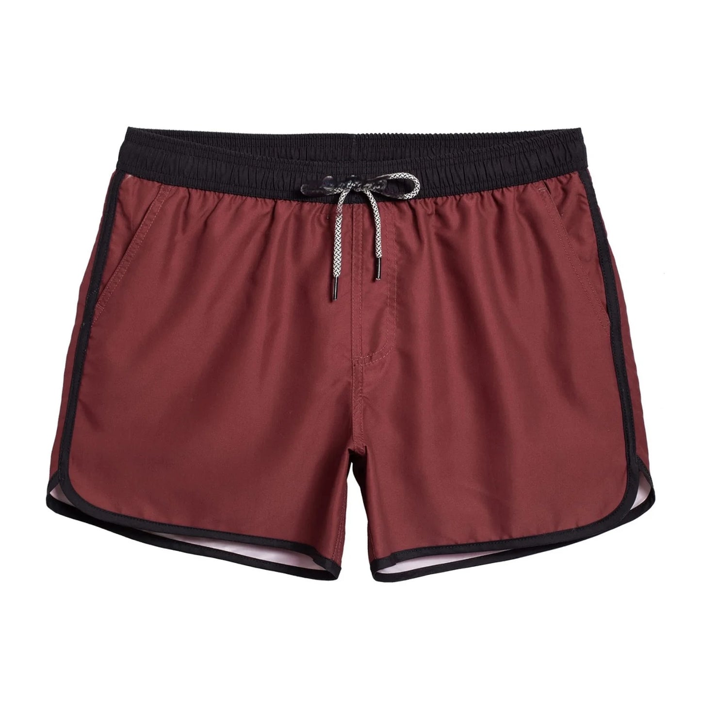 Custom Logo Men's Breathable Swim Shorts Relaxing Mid Waist Hot Shorts Drawstring Closure for Pool Beach Shorts