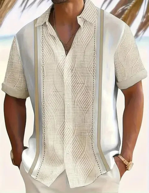 2026 Summer New Hawaiian Floral 3D Digital Printed Polyester Casual Loose Fit Youth Pop Turn-down Collar Men's Shirt