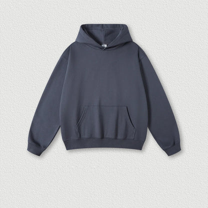 440G Cotton Polyester Custom Logo Heavy Sweatshirt Suit Earth-color Loose Hooded Fashion Sweatshirt Pullover Men's Sets