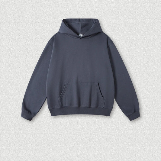 440G Cotton Polyester Custom Logo Heavy Sweatshirt Suit Earth-color Loose Hooded Fashion Sweatshirt Pullover Men's Sets