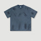310G 100% Cotton Custom Logo Mud Dyed Retro Old Short-sleeved Series Loose School Laziness Loose T-shirt for Men