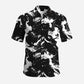 Tribal Pattern Short Sleeve Shirt | Brown Geometric Print Men's Top