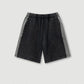 370 Grams 100% Cotton Custom logo Vintage Splicing Ribbon Loose Color Contrast Shorts Drawstring Casual Men's Five-point Shorts