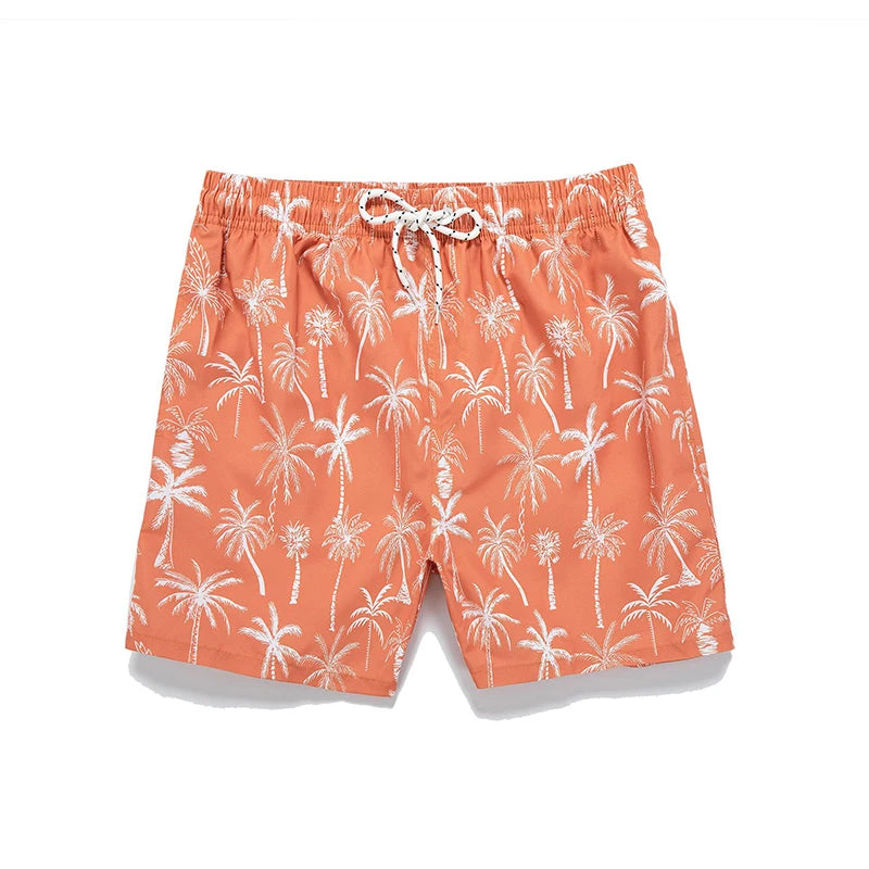 Wholesale Summer Quick Dry Men's Gym Shorts Polyester Casual Graphic Beach Bathing Trunk Custom Logo Printed Shorts