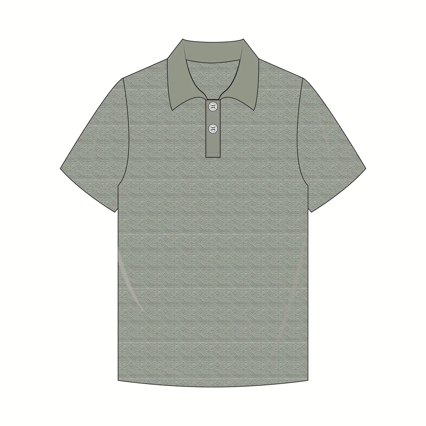 Men's High Quality Business Casual Short-Sleeve Polo Shirt Summer Print Patchwork Embroidery Button Decoration Polo Shirt
