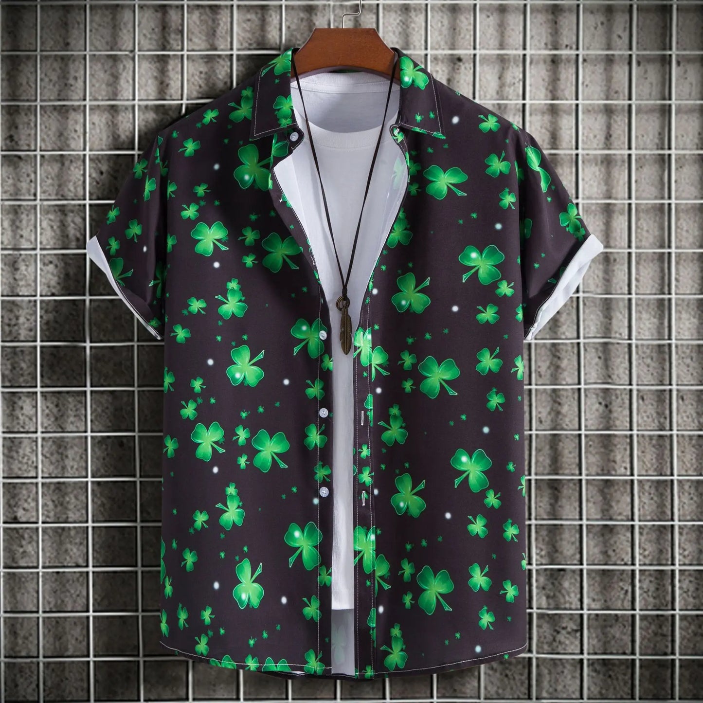 Abstract Art Men's Shirt | Minimalist Brush Stroke Short Sleeve Shirts