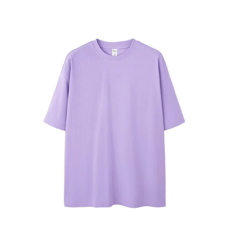 2026 Spring Summer Collection Heavy 260G Fashion Brand T-Shirts Casual Sorona Loose Drop Shoulder Short Sleeves Knitted