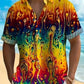 2026 Summer New Hawaiian Floral 3D Digital Printed Polyester Casual Loose Fit Youth Pop Turn-down Collar Men's Shirt