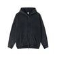 Custom Logo Embroidered Zipper OEM/ODM Men's Autumn/Winter Long Solid Color Oversized Fleece Hooded Sweatshirt Pocket Waterproof