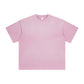 Men' Summer New Stitching Short Sleeve 260g Washed to Make Daily White Shirt Men's American Retro Pure Cotton Short Tshirt