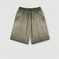 275G 310G Cotton Vintage Washed Anti-bottom Fried Color Casual Short Sleeve Shorts Fashion Brand Men's Suit