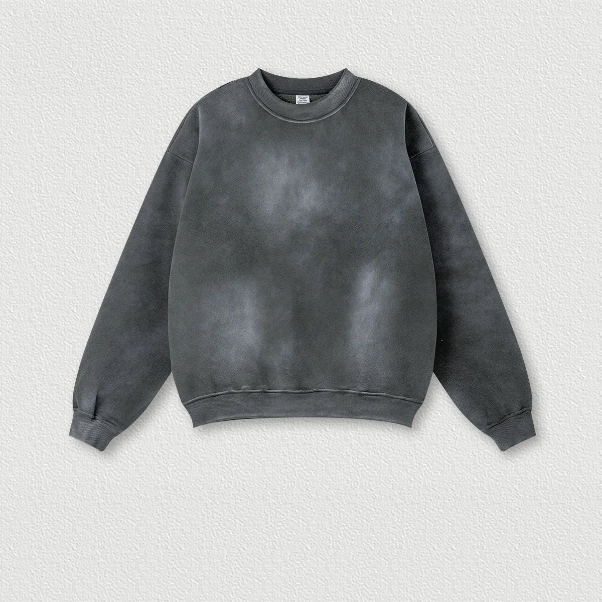 In Stock 360G Cotton Heavyweight Trendy Brand Street Gradient Fleece-lined Loose Sweat Men's Casual Two-piece Set Hoodie
