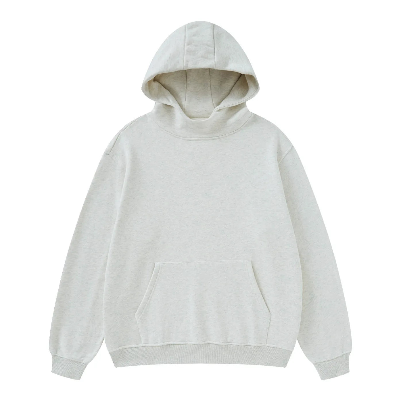 Custom Logo Embroidery Washed Vintage OEM/ODM Men's Autumn/Winter Long Solid Color Oversized Fleece Hooded Sweatshirt With Pocket
