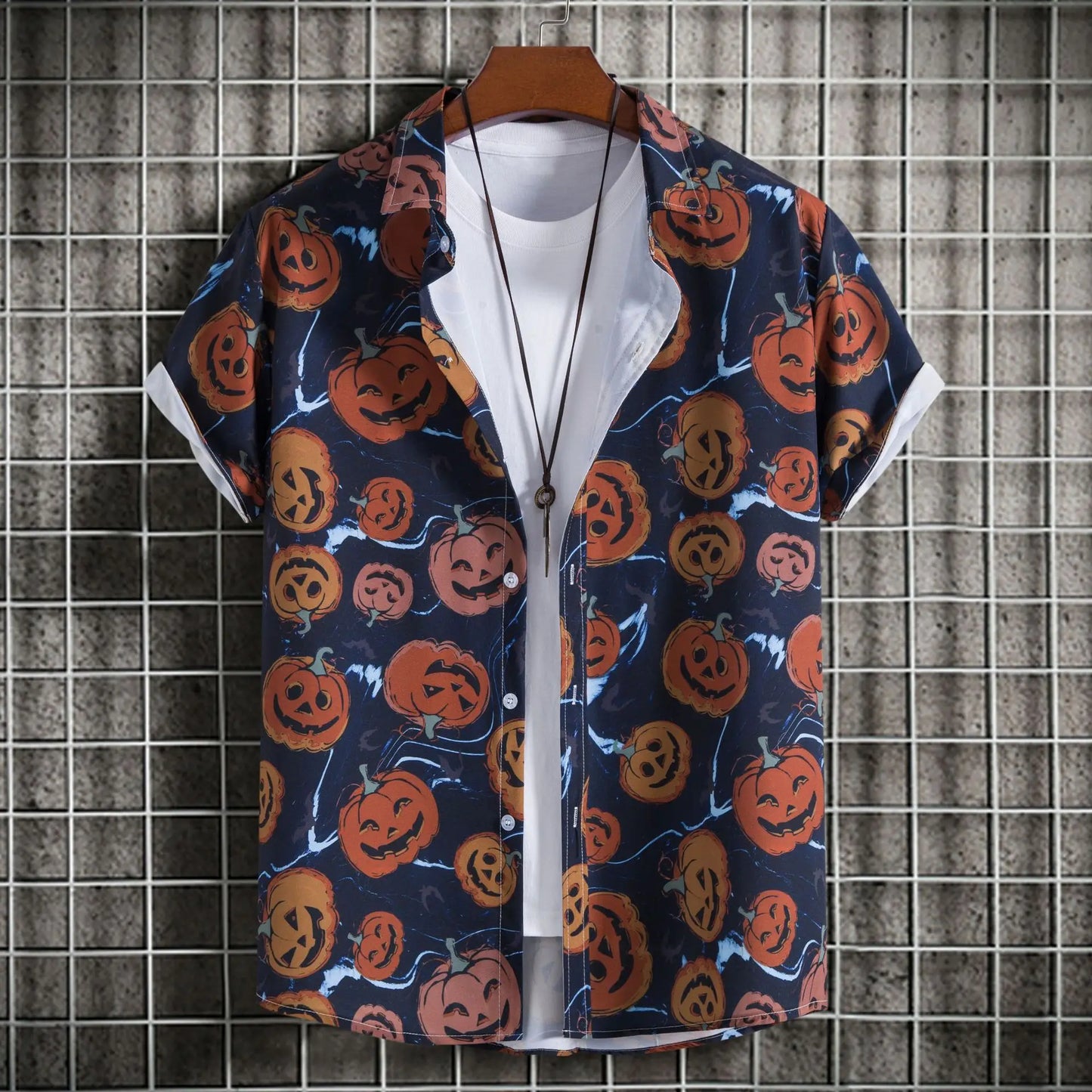 Abstract Art Men's Shirt | Minimalist Brush Stroke Short Sleeve Shirts