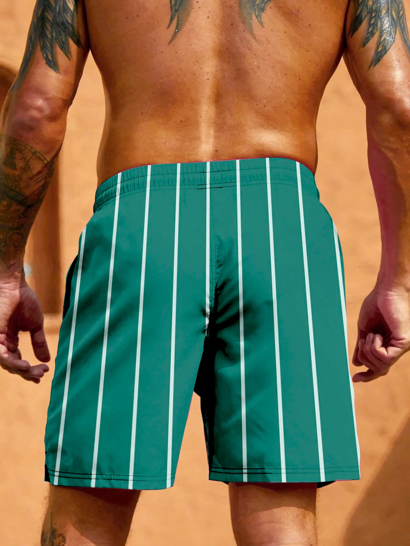 Men's Solid Plain Quick Dry Outdoor Jogger Beach Board Shorts Swimwear Customized Logo Colors Made of Polyester