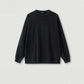 250G 100% Cotton Heavy Weight High Street Reverse Stitching Oversize Retro Men's Round Neck Washed Long Sleeve T-shirt