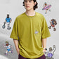240G Sports Embroidered Pocket T-shirt 6 in 1 Cool Quick-drying Short Sleeves T-shirt for Men