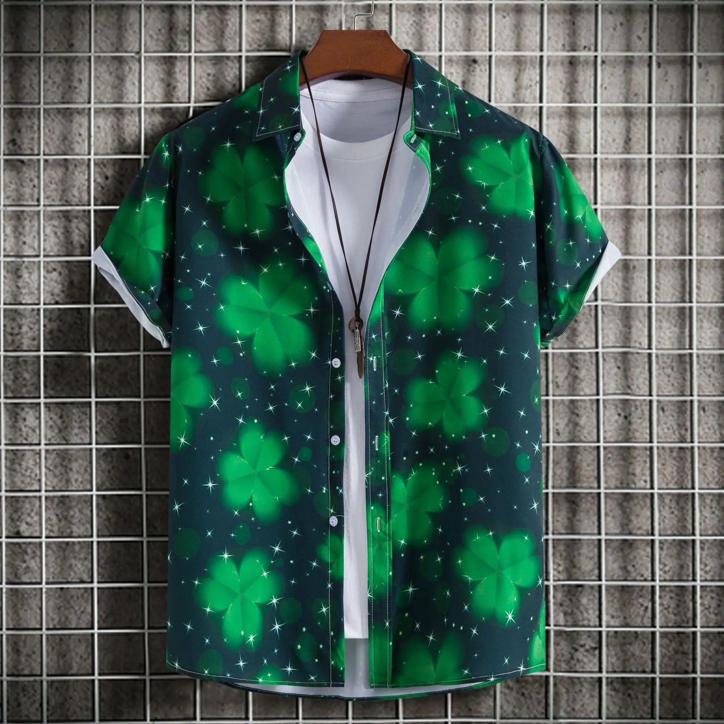 Abstract Art Men's Shirt | Minimalist Brush Stroke Short Sleeve Shirts