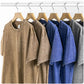 Washed Distressed 230g Heavyweight Cotton Short Sleeved T-shirt Versatile Men Summer Solid Color Loose T-shirt for Men