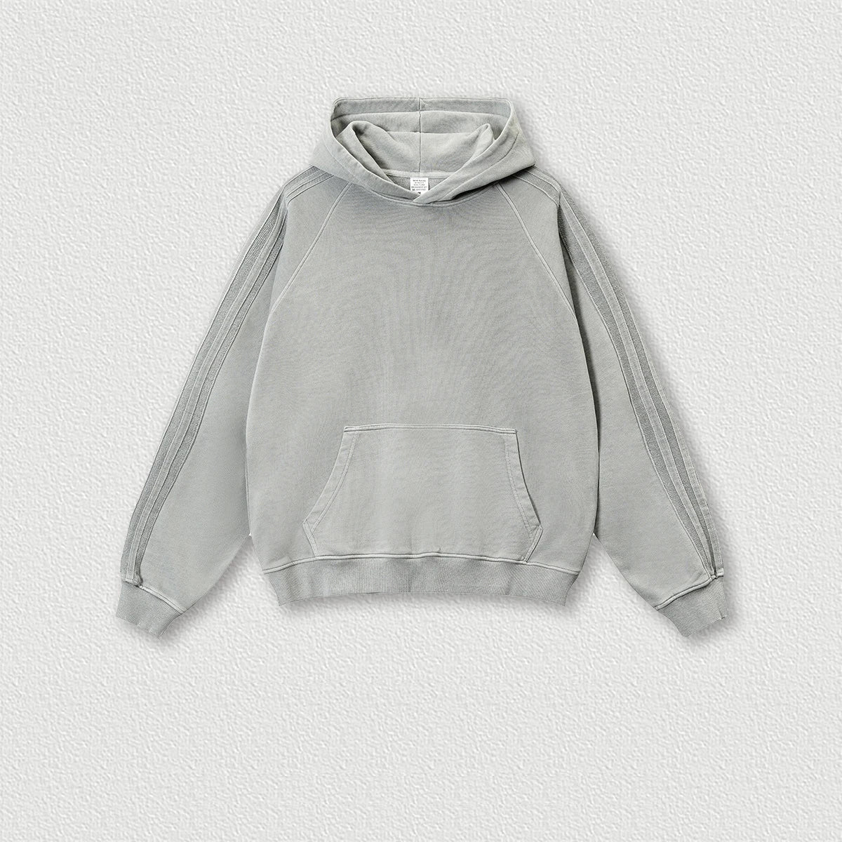 410G 450G 100% Cotton Heavyweight Autumn Striped Retro Sports Fashion Brand Washed Sweatshirt Suit Sports Hoodie Suit