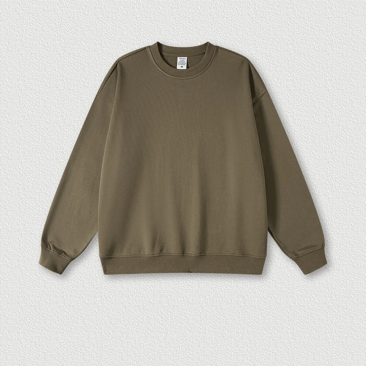 440G Cotton Polyester Custom Logo Heavy Sweatshirt Suit Earth-color Loose Hooded Fashion Sweatshirt Pullover Men's Sets