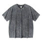 Washed Distressed 230g Heavyweight Cotton Short Sleeved T-shirt Versatile Men Summer Solid Color Loose T-shirt for Men