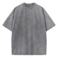 100% Cotton 230G Vintage Snowflake Point Solid Color T-Shirts for Men/Women Short Sleeve Washed Street Hip Hop Tshirts