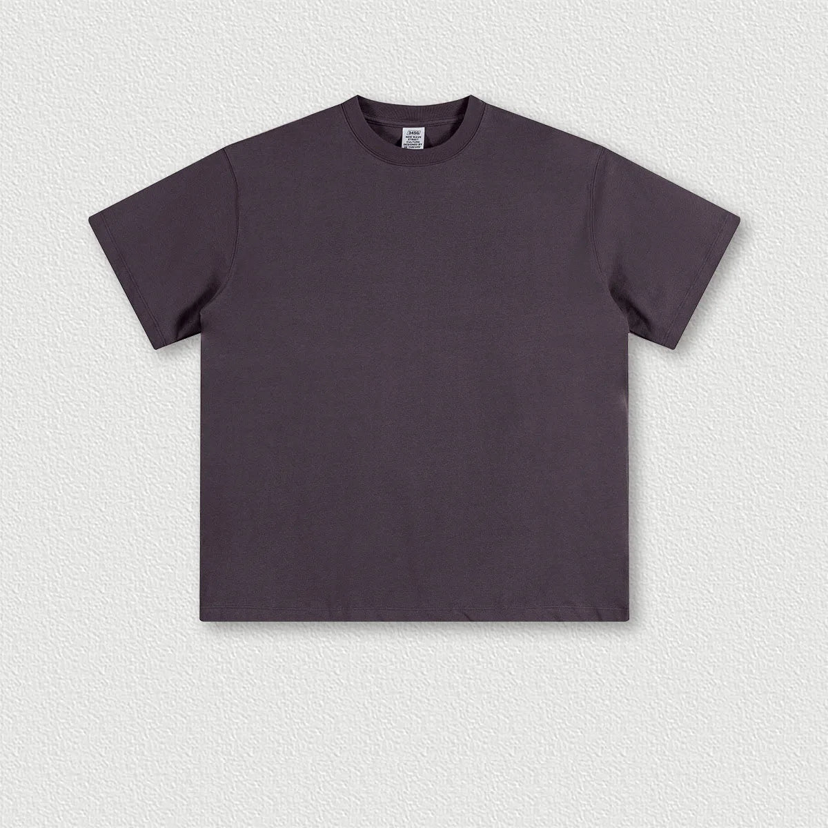 345G 100% Cotton Custom Logo Heavyweight New Trendy Brand Basic Short-sleeved Pure Cotton Loose Casual T-shirt for Men