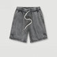 350 Grams 100% Cotton Custom Logo Heavy Weight Retro Wash-slit American Trendy Brand Men's Five-point Men's Shorts