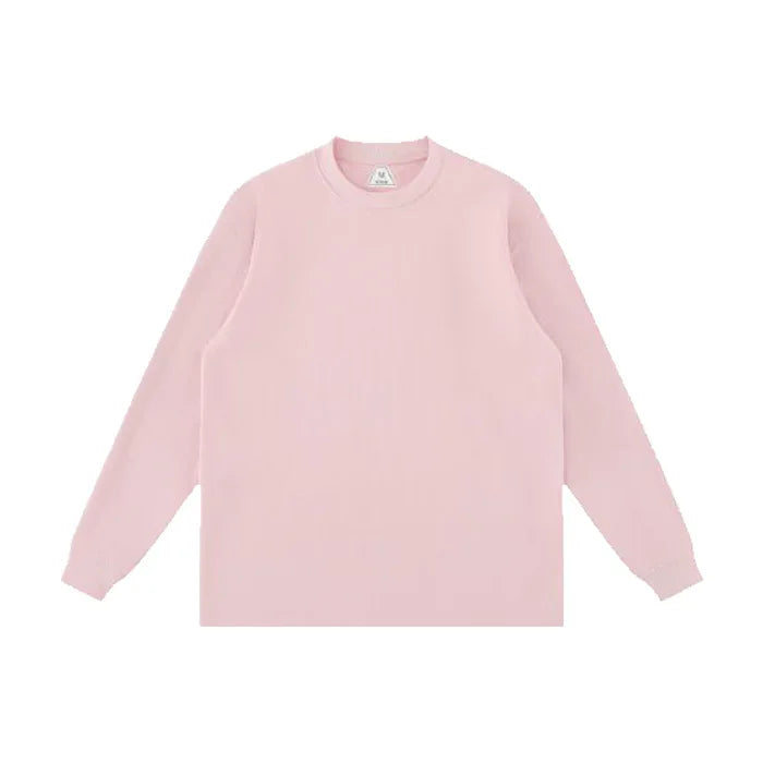 OEM/ODM Custom LOGO High Quality Blank Loose Bottom Casual T-shirt Versatile Streetwear Long Sleeve 260g Over-sized Sweater