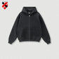 345G Custom Logo Heavyweight Men's Casual Hoodie Velvet Hooded Cardigan Sweatshirt Suit Men's  Plus Size Trendy Hoodie