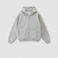 345G Custom Logo Autumn Trendy Loose Solid Color Zipper Hooded Sweatshirt Casual Pants Set Men's Hoodie Sets